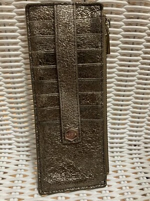 tarjetero lodis cuero metálico dorado Foto 1 de 4