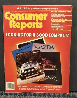1984 January Consumer Reports Magazine, Looking For A Good Compact? (MH610) - Image 1 of 2