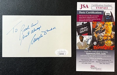 Angelo Dundee Signed 3x5 Card JSA (Personalized) AUTO Trainer Muhammad Ali WOW! - Image 1 of 4