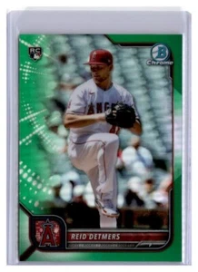 2022 Bowman Chrome 6 Reid Detmers Green Refractor Rookie (RC) /99 - Imagen 1 de 2