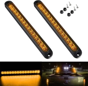 2 Fanalini Led Arancione Doppia Intensità Ingombro 12-24V Suv Camper Camion - Foto 1 di 8