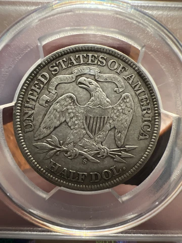 1871-S Seated Liberty Half Dollar ----  Nice Type Coin PCGS XF45 Cover