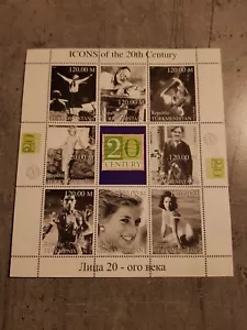 TURKMENISTAN -1999- ICONS OF THE 20TH CENTURY PRINCESS DIANA - M/ SHEET MNH - Picture 1 of 1