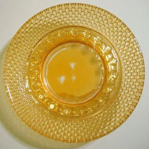 VINTAGE CARNIVAL GLASS IRIDESCENT MARIGOLD ASHTRAY BUBBLE GLASS 6'' DIAMETER - Picture 1 of 2