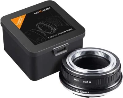 K&F Concept Manual Lens Adapter for M42 Mount Lens to Canon EOS R Cameras Body - Image 1 of 4