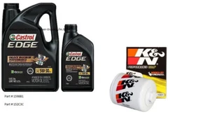 Castrol EDGE Advanced 5W-30 Full Synthetic Motor Oil: 6 Quarts w/K&N Oil Filter - Picture 1 of 1
