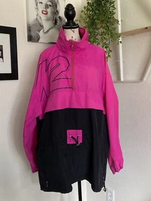 Chaqueta cortavientos K2 rosa con negro talla L Foto 1 de 4