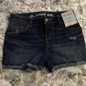 Cat & Jack Girl's Distressed Jean Shorts - Picture 1 of 7