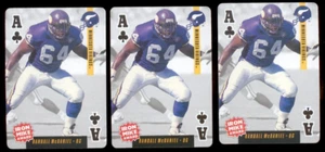 1995 Ditka's Picks RANDALL MCDANIEL Minnesota Vikings Playing Card 3-Card Lot - Picture 1 of 1