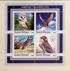 GUINEA-BISSAU - NH SOUVENIR SHEET OF 2003 - BIRDS - OWLS - (SC1) - Picture 1 of 1
