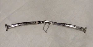 Women's Ladies Bulova Rhodium Plated Stainless Watch Band 11mm - Picture 1 of 5