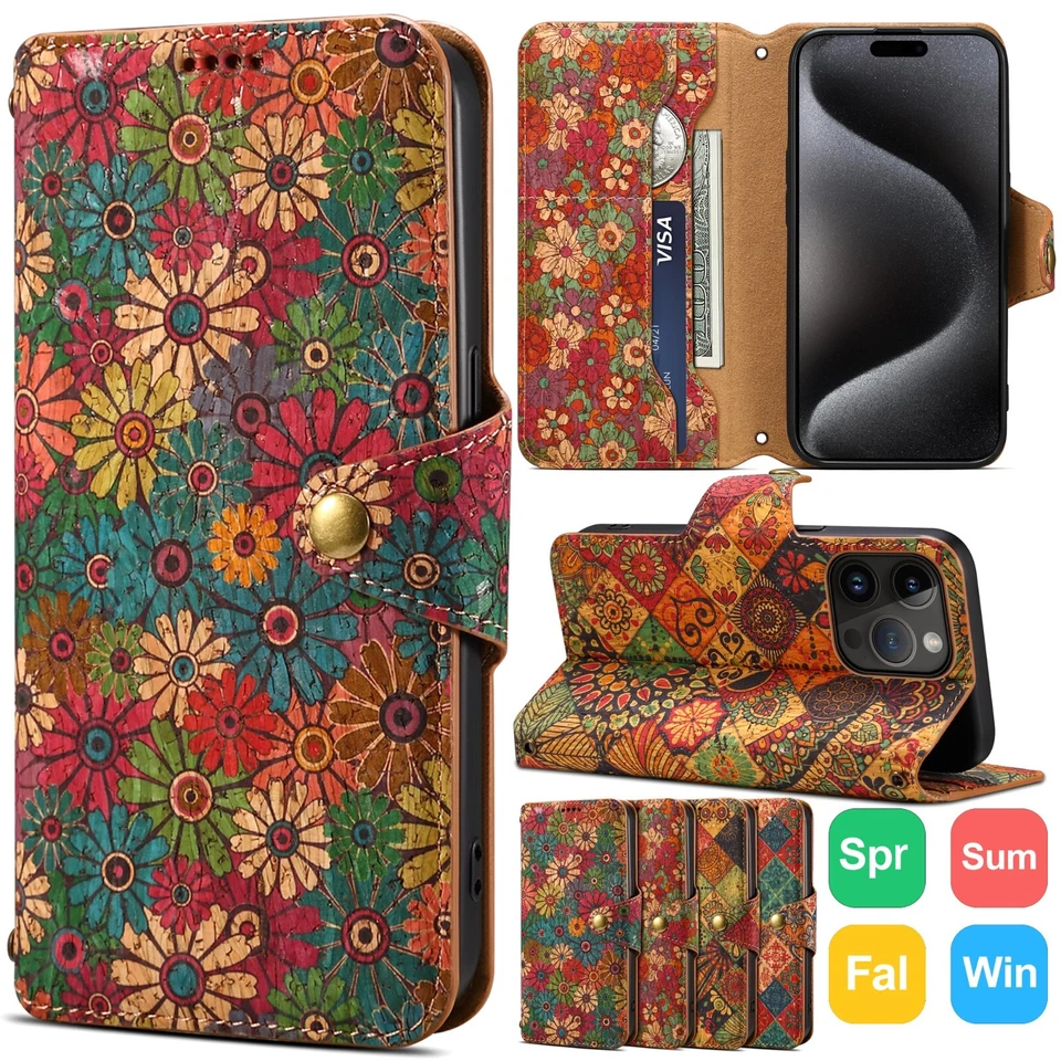 For Samsung Galaxy S25 S24 S23+ Ultra FE Luxury Leather Wallet Phone Case Cover - Image 1 of 4