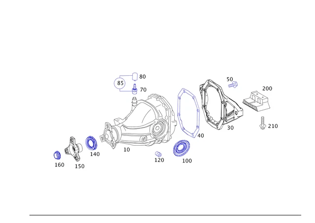 Carcasa eje trasero original Mercedes Benz GLK250 GLK350 2010-2015 2043510308 Foto 1 de 1