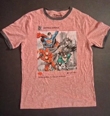 Camiseta Liga de la Justicia Niños L 10-12 Rojo Gráfico Superman Batman Flash Green Lan. Foto 1 de 4