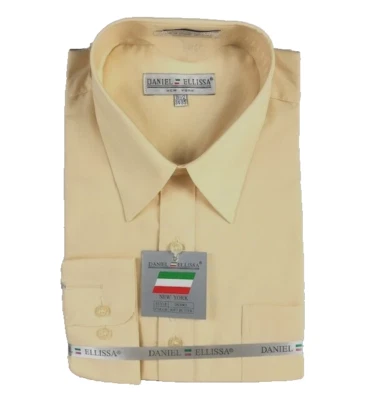 Camisa de vestir convertible Daniel Ellissa para hombre mantequilla suave puño tallas 14,5 - 21,5 Foto 1 de 3