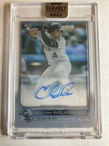 2022 Topps Clearly Authentic Colton Welker Rookie Autograph Auto RC CAA-CWE - Picture 1 of 2