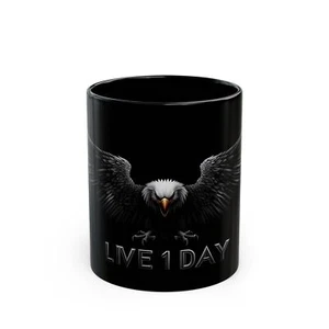 Taza Eagle Wings - Vive 1 día, regalo inspirador, amante del café, motivacional - Imagen 1 de 9