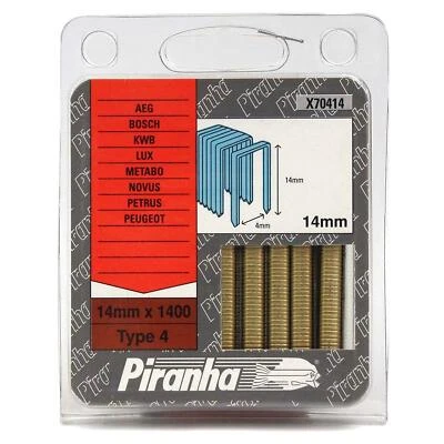 Punti Piranha X70414 Tipo 4 14Mm Bosch Ptk19E Ptk28E, Aeg, (2 Pacchi) - Image 1 of 2