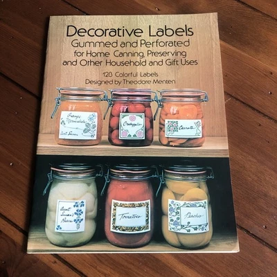 Etiquetas decorativas para tarros de conservas Dover DE COLECCIÓN 128 engomadas y perforadas regalos artesanías Foto 1 de 4