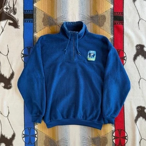 Vintage 90s Trout Unlimited Fish Fishing 1/4 Zip Fleece Pullover Size XL - Picture 1 of 6