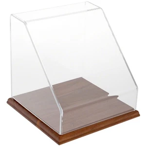 Plymor Slanted Acrylic Display Case with Hardwood Base, 8" x 8" x 8" - Picture 1 of 1