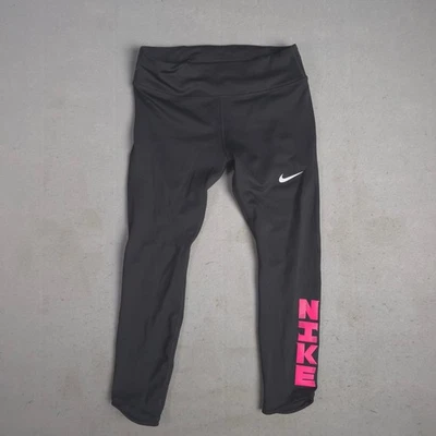 Nike Dri Fit Leggings Women's Black Pink Athletic Workout Running Yoga M - Image 1 of 4