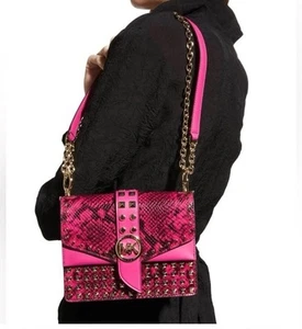 Michael Kors Leather Studded Crossbody Bag - Picture 1 of 9