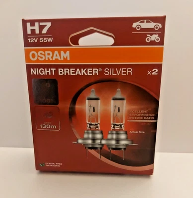 OSRAM Night Breaker Silver H7 Car H/L Bulbs 64210NBS ( 2 bulbs ) - Image 1 of 2