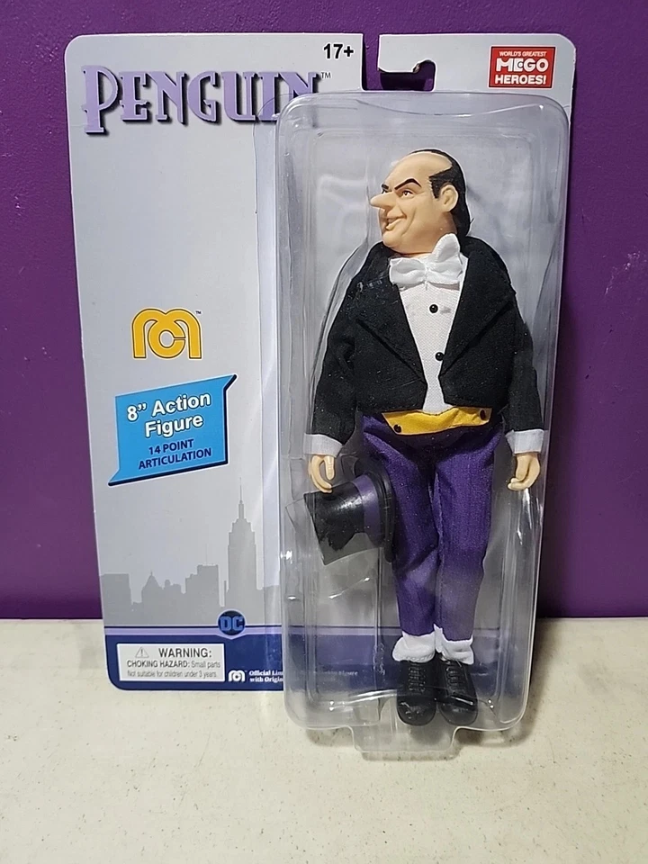 Figura de acción 2021 8" Mego Penguin Batman Villain DC Comics NUEVO en paquete  Foto 1 de 1