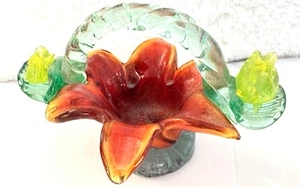 Vintage Korb aus mundgeblasenem Glas - Bild 1 von 16