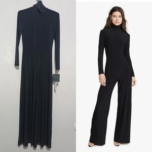 Norma Kamali Women's Long-Sleeved Turtleneck Jumpsuit Size S NWT - Picture 1 of 24