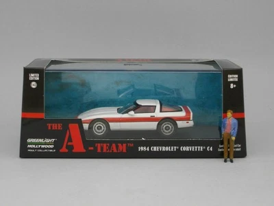 Chevrolet Corvette C4  (1984) "The A-Team  + 3D Painted Figure - 1:43 Greenlight - Immagine 1 di 2