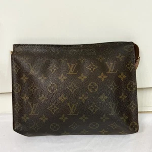 Louis Vuitton Monogram Clutch Bag Pouch - Louis Vuitton Sacoche Monogram Size - Picture 1 of 12