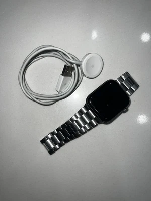 Apple Watch Series 5 44mm Space Gray Aluminum Case with Black Sport Band - S/M & - Image 1 of 4