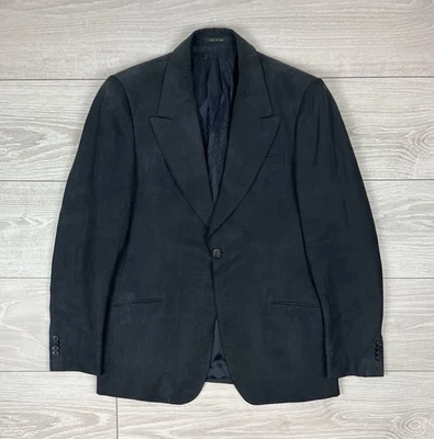 Chaqueta Blazer Emporio Armani Italia Seda/Lino Azul Marino Un Botón Talla 54 Para Hombre Foto 1 de 4