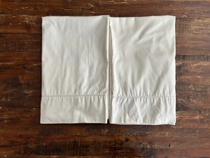 Fundas de almohada estándar 100 % algodón egipcio marfil colección Hudson Park - Imagen 1 de 8
