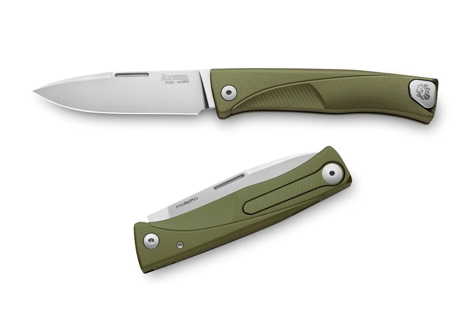 LionSTEEL Thrill твердое скольжение соединения зеленый алюминиевый складной карманный нож TLAGS - Изображение 1 из 1