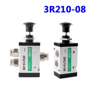 3R210-08 Pneumatic Hand Pull Lever Valve 3/2 Way 1/4 BSP Air Flow Control Valve - Picture 1 of 10