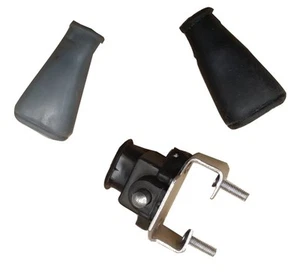 ukscooters LAMBRETTA BRAKE SWITCH WITH PROTECTION COVER RUBBER 2 HOLE BLACK GREY
