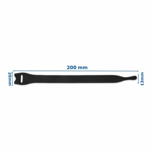 750 Kabelbinder Klettband Klett Klettkabelbinder Kabel Klettverschluss 20X200mm - Bild 1 von 8