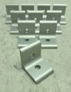 10 Pack 80/20 4302 Aluminum 2 Hole Inside Corner Bracket 15 Series NEW - Picture 1 of 13