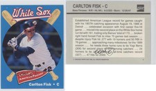 1989 Coca-Cola Chicago White Sox Carlton Fisk #8 HOF