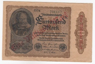 Germany, 1000 Mark, 1922, P82, XF++ - Image 1 of 2