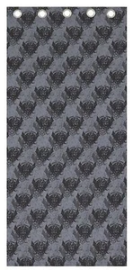 66" by 72" Dark Monochrome Valiant Knight Curtains Fully Lined Eyelet Header. - Picture 1 of 1