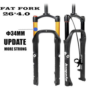 MTB 26 inch Bike Fork Fat Bicycle Fork Air Gas Line Locking Forks 4.0"Tire 135mm