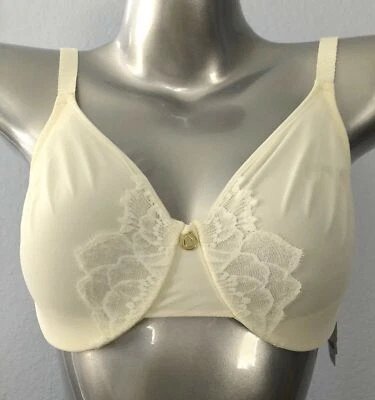 Бюстгальтер Chantelle $78 новый с ярлыками цвета слоновой кости кружевной оранжерея полное покрытие без подкладки 6767 34DDDD - Изображение 1 из 3