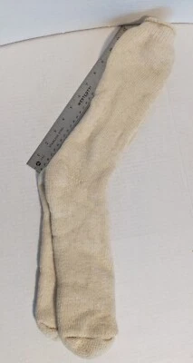 Calcetines militares de Estados Unidos vintage de mezcla de lana y algodón - 75/25 - marfil - ¡SURPLUS!  WPL11535 Foto 1 de 3