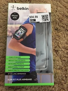 NIP Belkin Slim-Fit Plus Armband-Iphone 6/6s - Picture 1 of 7