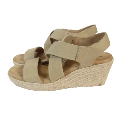 Sonoma Goods For Life Horseradish Women's Espadrille Wedge Sandals Brown Sz 7.5M - Image 1 of 4