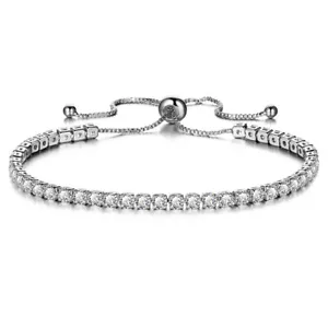 Genuine 925 Sterling Silver Adjustable 5mm Ball Bead Slider Bracelet Chain - Picture 1 of 4
